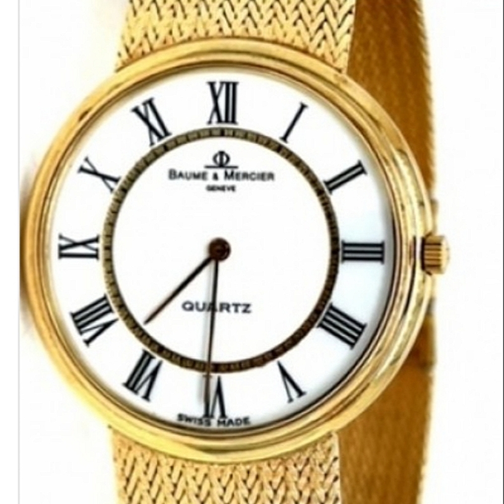 Baume & Mercier Gold Roman Numeral Watch
